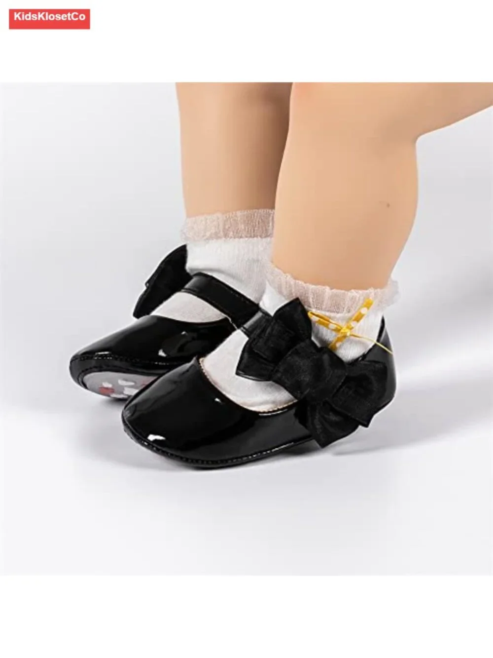 Infant Baby Girls Mary Jane Shoes Bow Ballet Flats First Walkers PU Leather